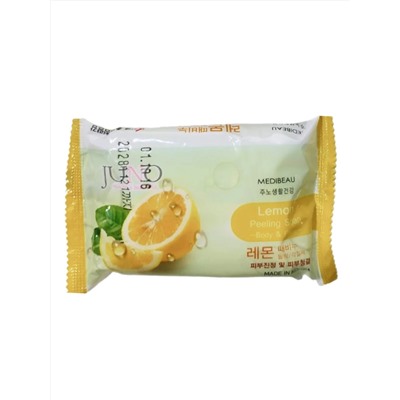MEDIBEAU Косметическое пилинг-мыло для лица и тела с экстрактом лимона / Lemon Peeling Soap, 150 г 25394