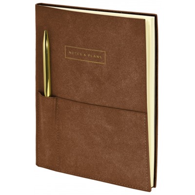 Ежедневник недатированный А5 160 стр. "ELEGANCE STYLISH COLLECTION" коричневый кожзам, карман + ручка, ляссе LXDRA5-ESC7 LOREX