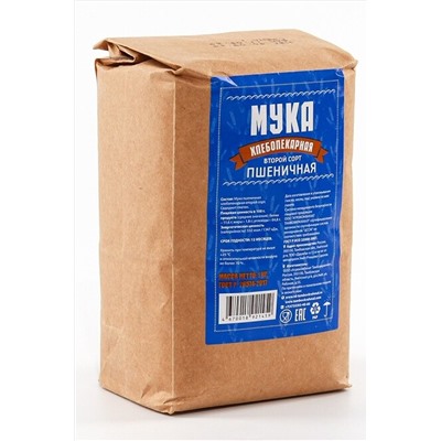 Мука пшеничная хлебопекарная 2 сорта 1кг ЭКОПРОДУКТЫ, 1187739