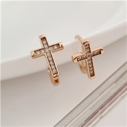Серьги коллекция "Xuping" покрытие позолота, вставка: фианиты, Х000467542, арт.001.219