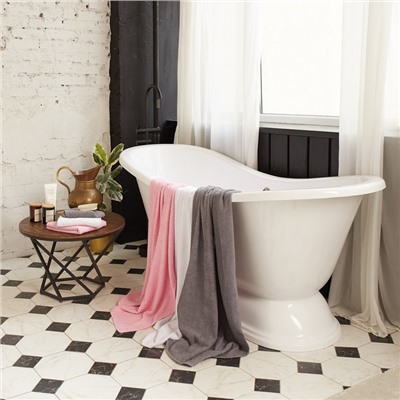 Полотенце махровое «Экономь и Я», 70×140 см, хлопок 100%, розовое