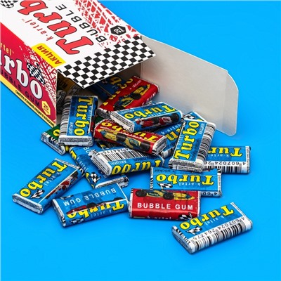 Жевательная резинка Турбо спорт гонки, со вкусом дыни, арбуза, яблока, персика, 20 шт. по 4.5 г