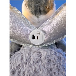 Фигура текстиль «Кукла в сером» 70 см, 6 LED, от батареек AG10×3, свечение тёплое белое