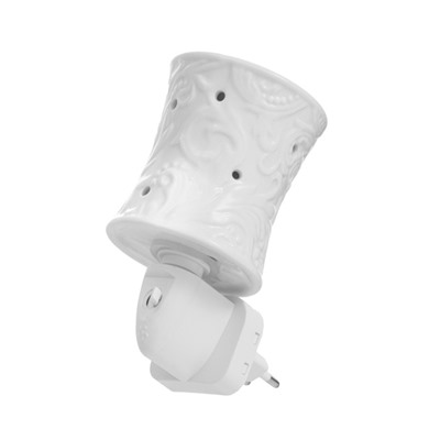 Ночник «Узор» белый 7.8×7.8×12 см