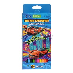 Карандаши цветные 12цв. ECO "COOL RACING" заточен. в карт. коробке с европодвесом