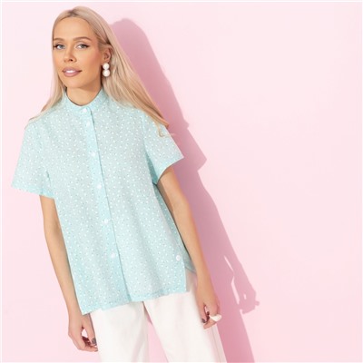 Рубашка из хлопка, Позитивный посыл (мятный)