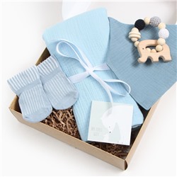 Подарочный набор Крошка Я «My first gift», пелёнка 100×130 см и аксессуары
