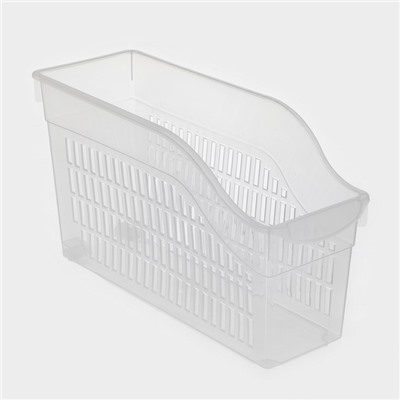 Контейнер для хранения на колёсиках, 6 л, 35.5×13×20 см, с ручкой, пластик, прозрачный