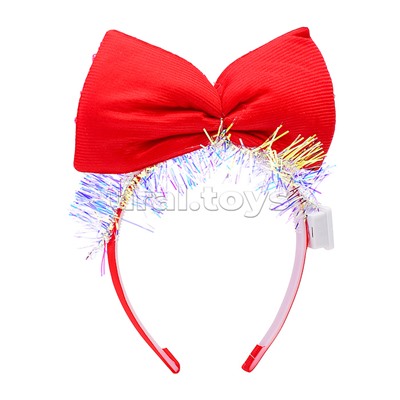 Ободок карнавальный "Бант" светящийся, в пакете