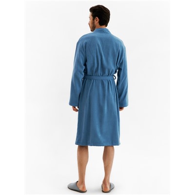 Халат мужской «Экономь и Я», размер 52-54, хлопок 100%, морская волна