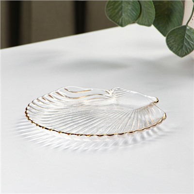 Блюдо сервировочное Magistro «Ракушка», 14×13.5×1.5 см, фигурное