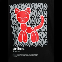 Футболка Бабл (Чёрный кошка)