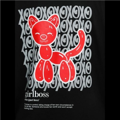 Футболка Бабл (Чёрный кошка)