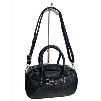 Женская сумка из искусственной кожи, цвет черный