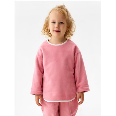 Свитшот флисовый детский MINAKU: Fleece Soft, розовые, рост 104 см