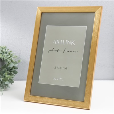 Фоторамка для фото 21×30 см Zlata, пластик под золото