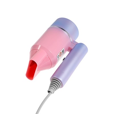 Фен LF-23, 800 Вт, 2 скорости, складная ручка, розово-сиреневый