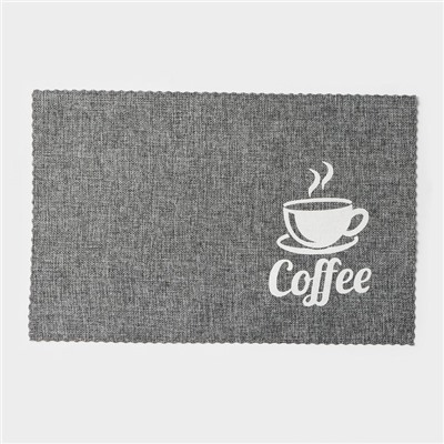 Салфетки сервировочные на стол Доляна Coffee, 4 шт., 44×29 см, серые