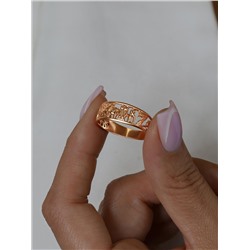 Кольцо из золочёного серебра - 7 символов удачи 925 пробы 1-104з