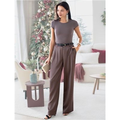 Футболка из трикотажа в широкий рубчик