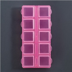 Органайзер для хранения мелочей, 10 ячеек, 8.7×4.3×2 см, розовый