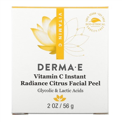 Derma E, Цитрусовый пилинг для лица «Мгновенное сияние» с витамином C, 56 г