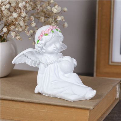 Фигурка Ангел 7 см / TD-101 /уп 120/розовые цветы