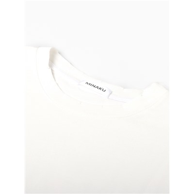 Лонгслив женский MINAKU: One Most Brand, белый, размер onesize