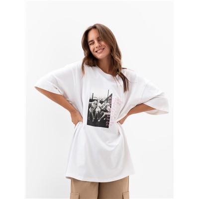 Футболка женская MIST Girl's rules, размер 42, белая