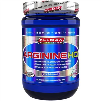 ALLMAX Nutrition, аргинин гидрохлорид, 400 г (14 унций)