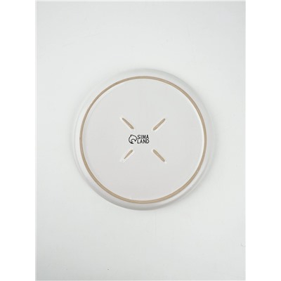 Тарелка новогодняя плоская «Снежная сказка», d=21.7 см, ручная работа