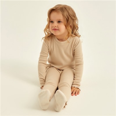 Пижама детская SL HOME, размер 32 (110-116 см), бежевая