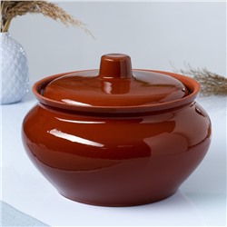 Жаровня Кунгурская керамика «Стандарт», 3 л, керамика, коричневая