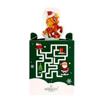 Сладкий новогодний подарок «Теремок с лошадью», 110 г, МИКС