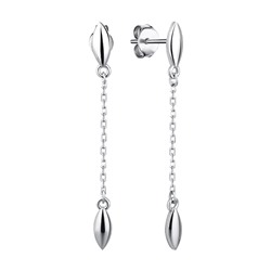 Серьги из серебра без вставки, Л-10256