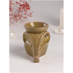 Аромалампа для эфирных масел «Слонёнок», керамика, т. оливковая, 8×10×9 см