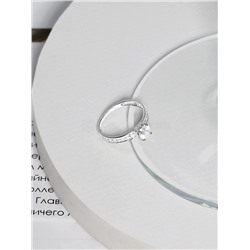 Кольцо из серебра с фианитами родированное 925 пробы К-2690-Р