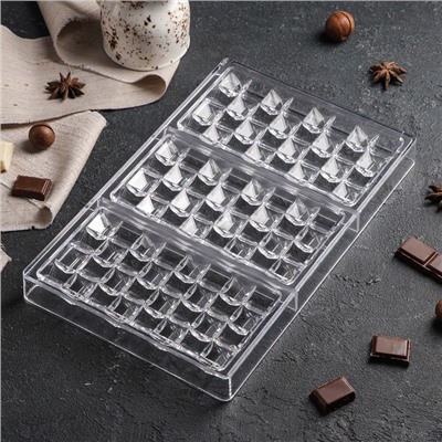 УЦЕНКА Форма для шоколада 3 ячейки «Инфинити», 27.5×17.5×2.5 см (15.3×7.5×0.8)