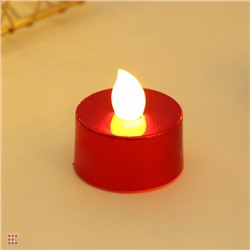 Сувенир декоративный в виде свечи с LED подсветкой, 1режим, 3,7х3,7 см, 2 цв.
