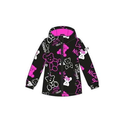 Куртка текстильная с полиуретановым покрытием для девочек (ветровка)