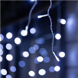 Гирлянда «Бахрома» 12 × 0.7 м, IP44, УМС, белая нить, 240 LED, свечение белое, 220 В