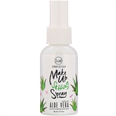 J.Cat Beauty, Cпрей для фиксации макияжа Make Up Setting Spray, SS102 «Алоэ вера», 60 мл