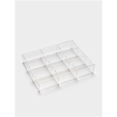 Подставка для украшений на 9 ячеек, 20.3×15.4×3.8 оргстекло 2 мм
