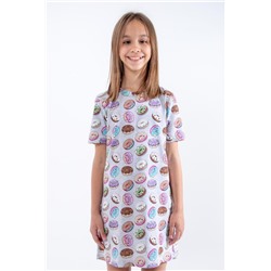 Детская ночная сорочка ПД-020-054 (Серый/пончики)