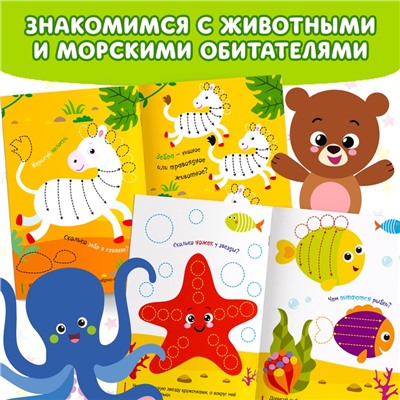 Книги многоразовые с маркером «Напиши и сотри. Развиваем мелкую моторику», набор 2 шт. по 12 стр.