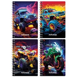 Записная книжка на спирали А6  80л "Bright cars" 12793 (362328) Хатбер