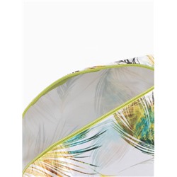 Косметичка-футляр маленькая, с ручкой, для косметики, лекарств, прокладок, зелёная/белая