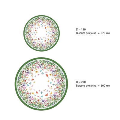 Скатерть «Этель. Луговые цветы» d=150 см, 100% хлопок, саржа 190 г/м²