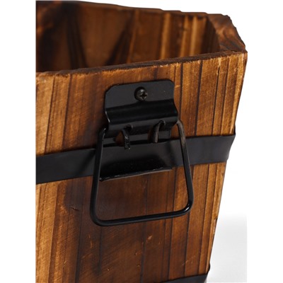 Набор кашпо для цветов «Шестиугольники», деревянный, 3 предмета