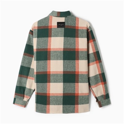 Рубашка мужская в клетку MIST, размер 56, зеленый